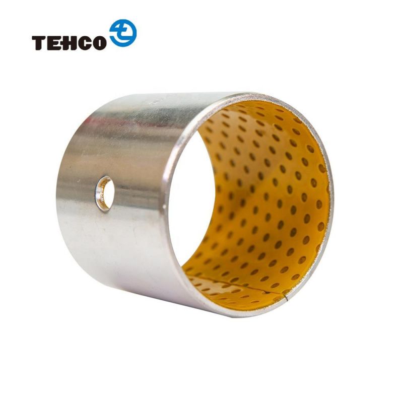 PAP20 Oilless Self-lubricating Bushing DIN1494 Standard Composed of POM and Steel with Oil Dents for Steel Metallurgical Machine