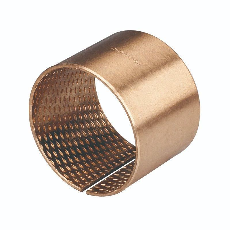 Forest and Agriculture Machinery Wrapped Bronze Bushing Made of CuSn8P with Diamond Oil Socket FB090 Split Tin-bronze Bushing