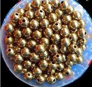 8mm 10mm 12mm Plating Gold Steel Ball with Drilled Hole