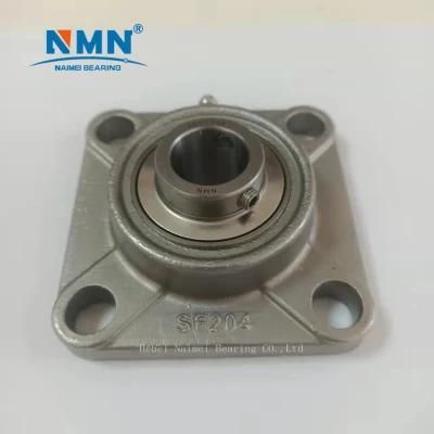Casting Stainless Steel 4 Bolts Flange Bearings Inset Ball Bearings Ssucf204 Sucf204 Ssuc204 Suc204