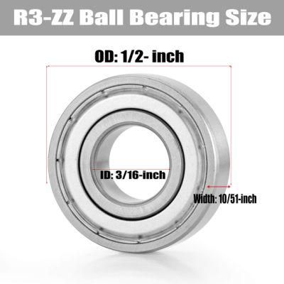 R3-Zz Bearing 3/16&quot;X1/2&quot;X10/51&quot; Miniature Ball Bearing Double Metal R3zz Radial Ball Bearing