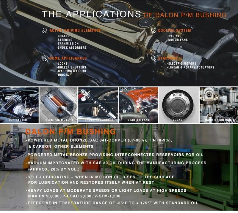 Sintered Iron Oil Retaining Cylindrical Bushing