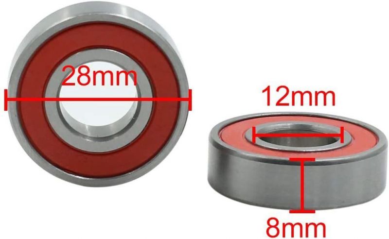 6001RS 12mm X 28mm X 8mm Double Sealed Deep Groove Ball Bearing for Automotive