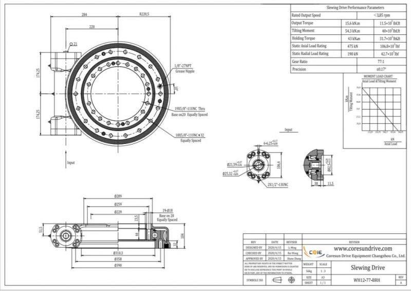 Timber Grab Slewing Ring Reduction Box