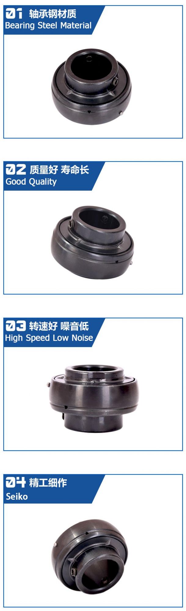 High Temperature Bearing UC204 UC205 UC206 UC207 UC208 UC209 210 High Temperature Resistant Outer Spherical Bearing