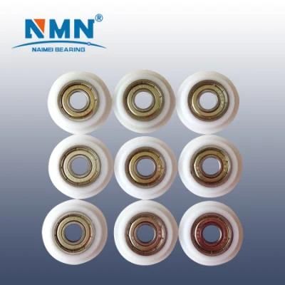 32mm 38mm Flat Round Plastic Nylon Roller Wheel with Bearing for Sliding Door
