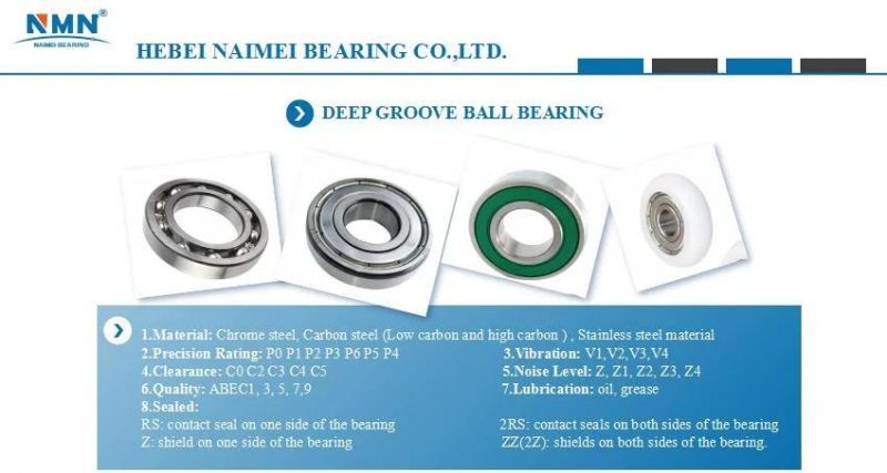 ISO16949 Certified Bearing Manufacturer 6000 Series Ball Bearing Deep Groove Ball Bearings