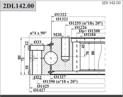 Sirca Swing Bearings with Internal Gear (2DI. 142.00) Ball Turntable Bearing Slewing Bearing