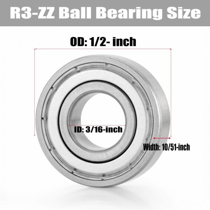 R3-Zz Bearing 3/16"X1/2"X10/51" Miniature Ball Bearing Double Metal R3zz Radial Ball Bearing