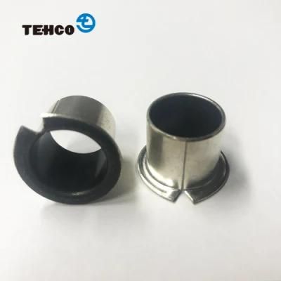 Custom Metal Sleeve Flange Bearing DU SF1 Steel Base Sintering Bronze Powder Metallurgy Bushing with PTFE for Printing Machine.