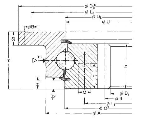 282.30.1375.013 (Type 110/1500.2) Flanged Type Slewing Bearing Internal Gear Swing Bearing