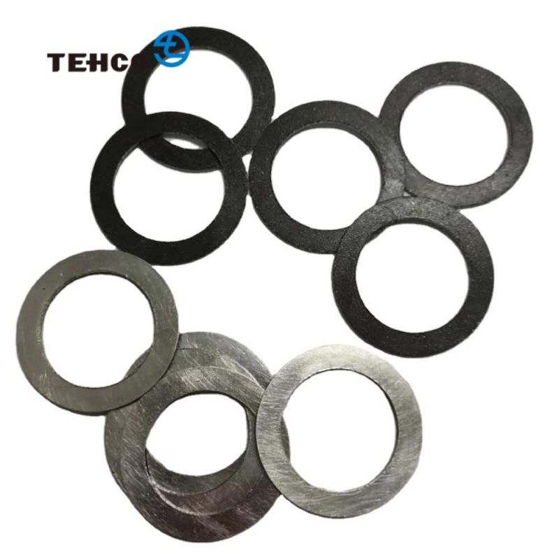 OEM Custom High Pressure Steel Gasket DU Plain Washer Made of Steel Base Bronze Powder and Black PTFE for Printing Machine.