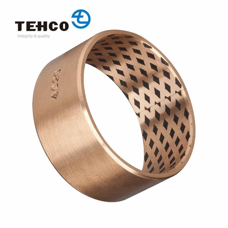 Chinese factory supply Customzied wrapped Bronze bearing bushing with diamond oil socket