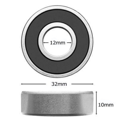 6201-2RS Deep Groove Ball Bearing 12X32X10mm Gcr15 Double Rubber Sealed, Fit for Skateboard and 3D Print Projects