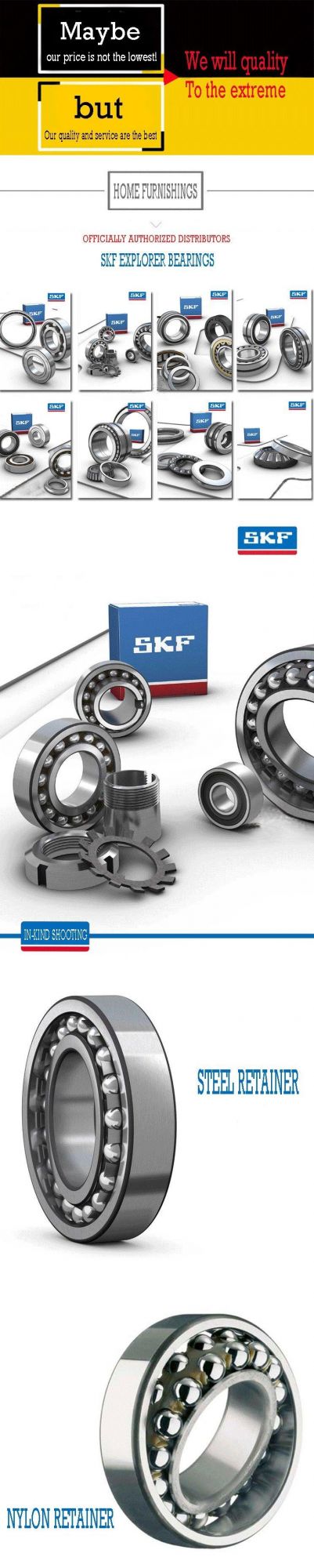 SKF NTN Deep Groove Ball Bearing for Electrical Motor, Thrust/Self-Aligning Ball/Angular Contact Ball Bearing, Spherical/Cylindrical/Tapered Roller Bearing
