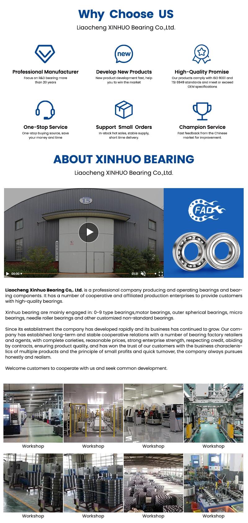 Xinhuo Bearing China Harmonic Reducer Bearing Manufacturing Deep Groove Ball Bearing 61800 63202rszz Axial Deep Groove Ball Bearing