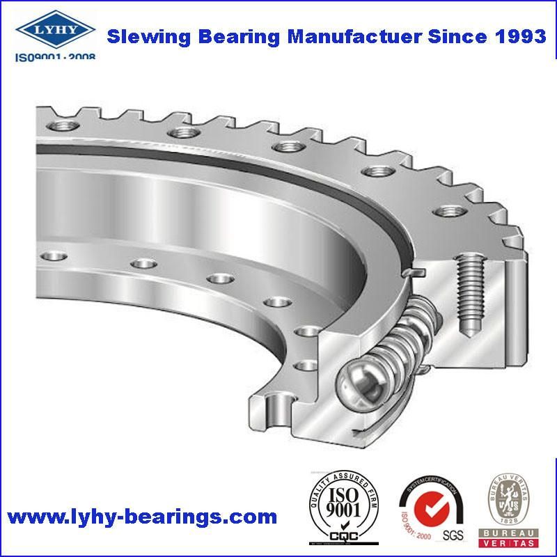 Light Single Row Ball Slewing Beairngs Turntable Bearings with External Teeth Rk6-43e1z