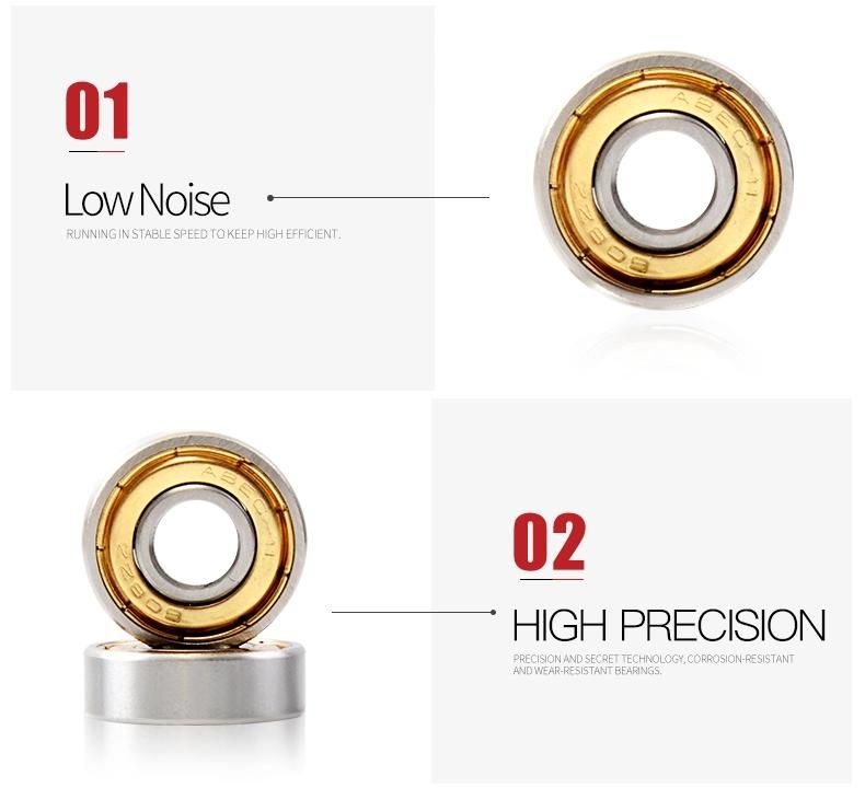 Deep Groove Ball Bearings ABEC-11 Deep Groove Ball 608 Skateboard Custom Roller Skate Bearings