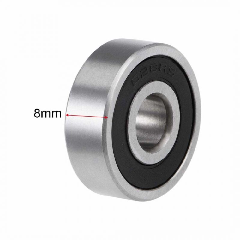 628-2RS Deep Groove Ball Bearing Z2 8mm X 24mm X 8mm Double Shielded Chrome Steel