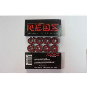 Bones Red Bearings, Set of 8 PCS, Red Color, White Nylon Cage