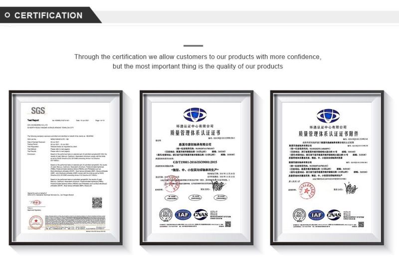 Jvb High Precision Thin Section Bearing 6803 RS Deep Groove Ball Bearing Z/Zz/RS/2RS Stainless Steel Bearing