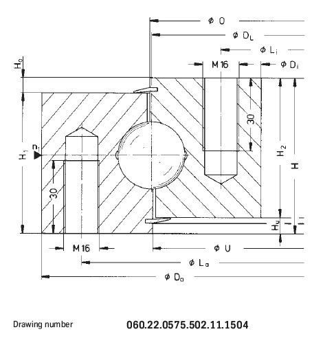 Ball Bearing Ungeared Slewing Bearing 060.22.0575.502.11.1503 Slewing Ring Bearing Without Gear Teeth Bearing Rotary Bearing Turntable Bearing