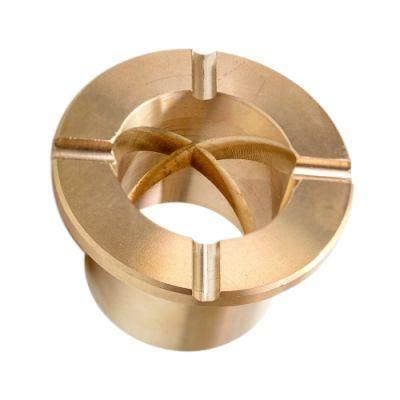 Copper Alloy Sleeve Flanged Bronze Bushing with Oil Grooves