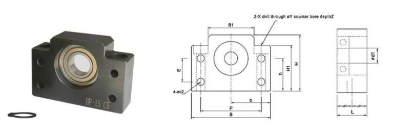 Zcf Bk Bf12 C7 C5 Ball Screw Bearing Housing