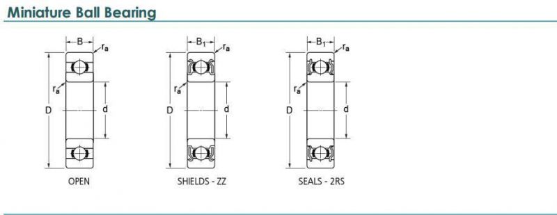 GIL 600 Series Z/Zz/RS/2RS Miniature Ball Bearing/Deep Groove Ball Bearing