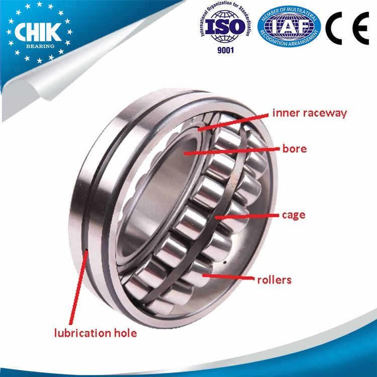Double Rows Bearing Steel Cage Spherical Roller Bearing (22212E/22212EK)