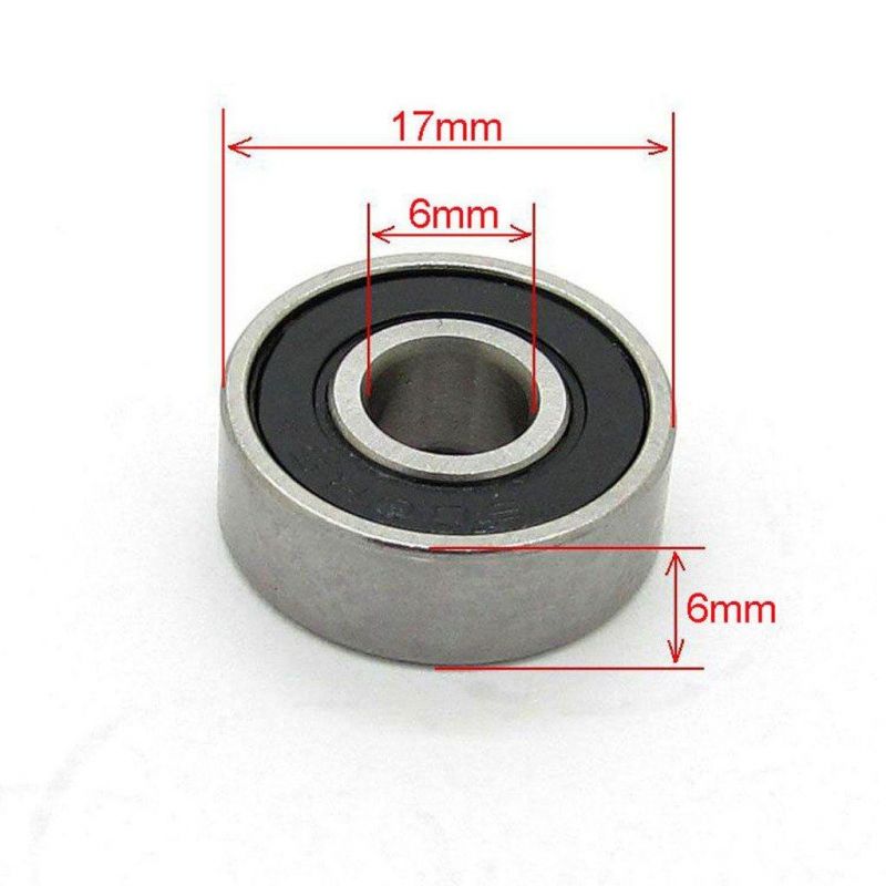 606-2RS Deep Groove Ball Bearing Double Sealed 6mm X 17mm X 6mm High Chrome Steel Z1 Bearing