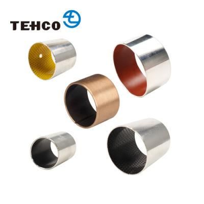 PTFE Steel Metal Self-lubricating Bear Bushing with Lower Friction for Printing,Woven and Gymnastic Machine DU Sleeve Bushing.