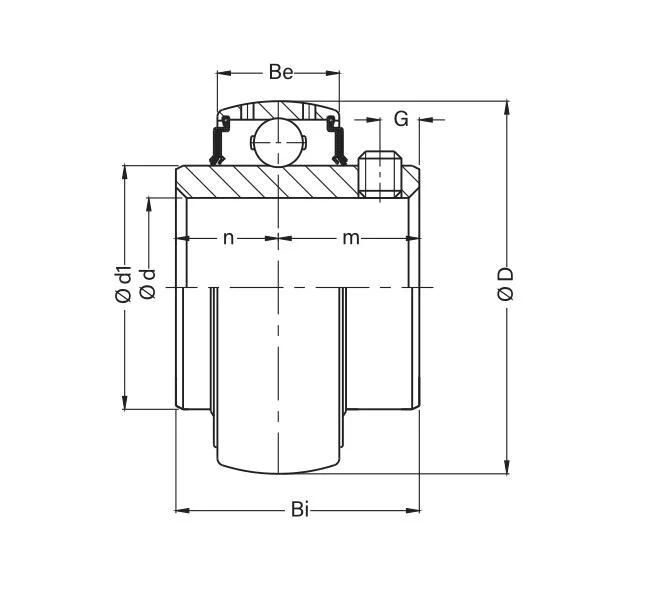 New Stainless Steel Insert Ball Bearing UC Bearing for Auto Parts UC207/UC207-19/UC207-20/UC207-21/UC207-22/UC207-23