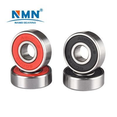 Wholesale Custom Double Rubber Sealed 608 ABEC-9 Skateboard Bearings Red Black Ball Bearing