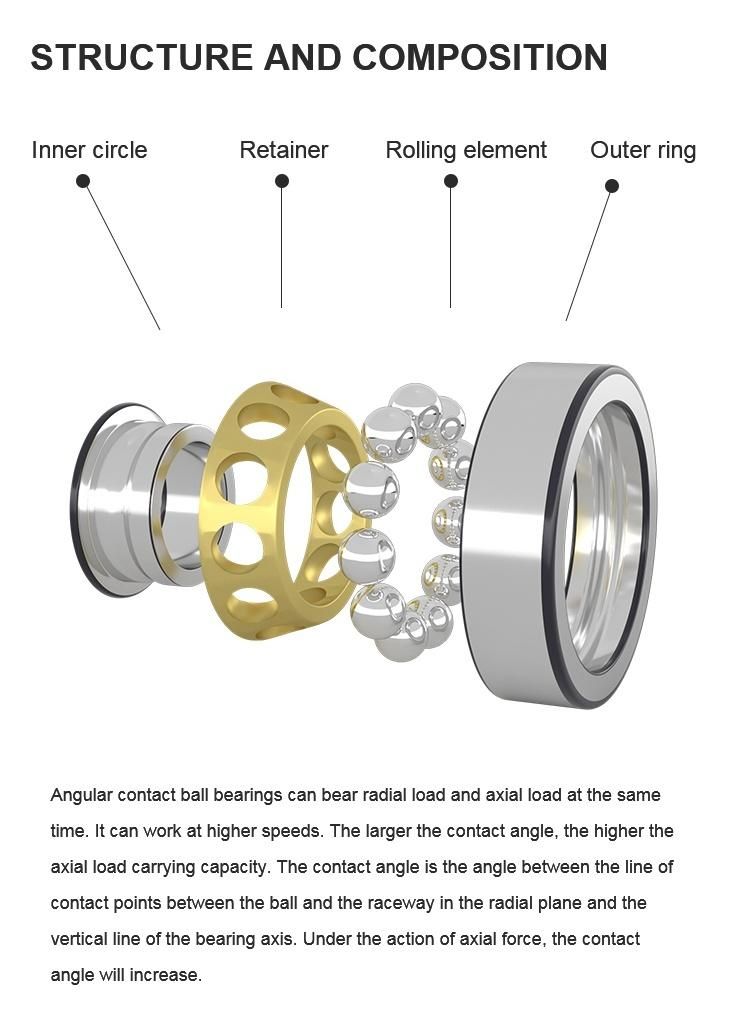 718 Series 719 Series Spindle/Shaft/Motor Bearing 7011c 7016acm 7215CTA NSK Koyo NTN NACHI IKO Angular Contact Ball Bearing