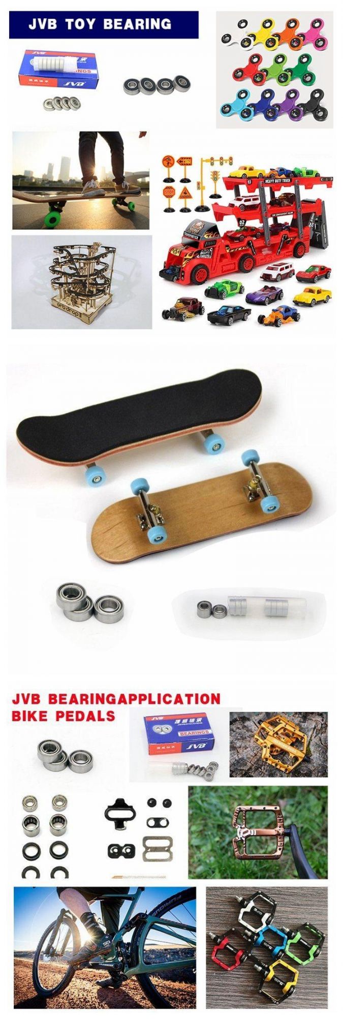 Fast Speed No Noise 608 Six Ball Bearing for Skateboarding Use