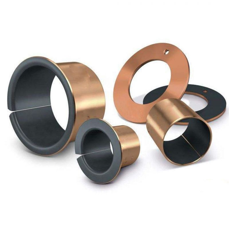 DU Oilless Self-lubricating Multi Layer Bushing Made of Steel Backing Bronze Powder and Black PTFE Good Performance for Woven.