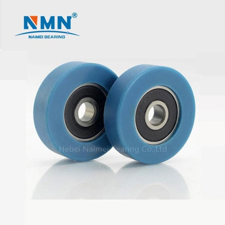 Polyurethane Pulley PU Rubber Coated Bearing No Noise Door and Window 624 625 693 685 626 608 Soft PU Roller Bearing