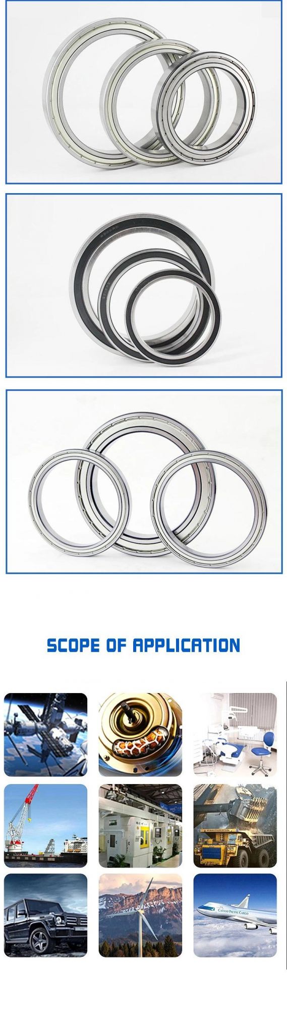 Bearing 440*540*46 Chrome Steel Gcr15 Thin-Walled Deep Groove Ball Bearings