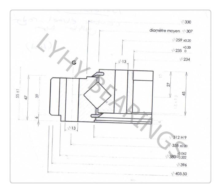 Crossed Roller Slewing Ring Bearing Roller Bearing 06-0307-00