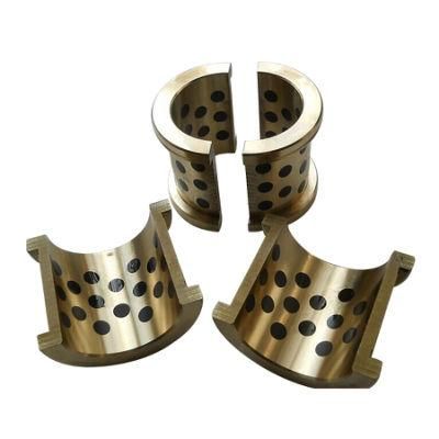 Double Flange Split Oilless Bronze Bushing with Graphite Custom Made